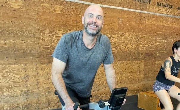 Man on cardio training at Commonwealth CrossFit